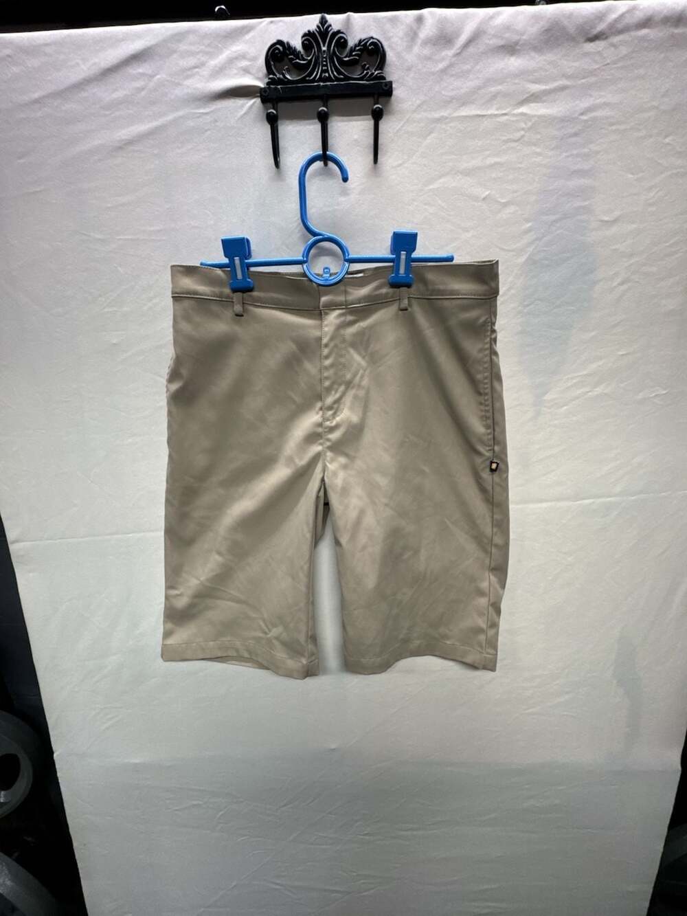 Dennis Uniform Mens Khaki Flat Front School Uniform Shorts Style 050500